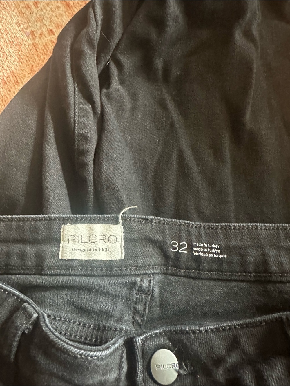 Anthropologie Rylan Relaxed High-Rise Flare Jeans by Pilcro black size 32 boho - Picture 5 of 10